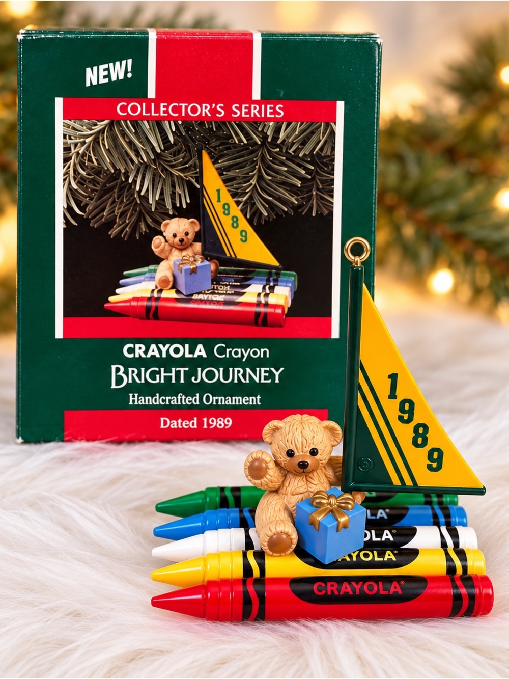 Hallmark Keepsake Crayola Bright Journey Ornament 1989 First in Series Vintage